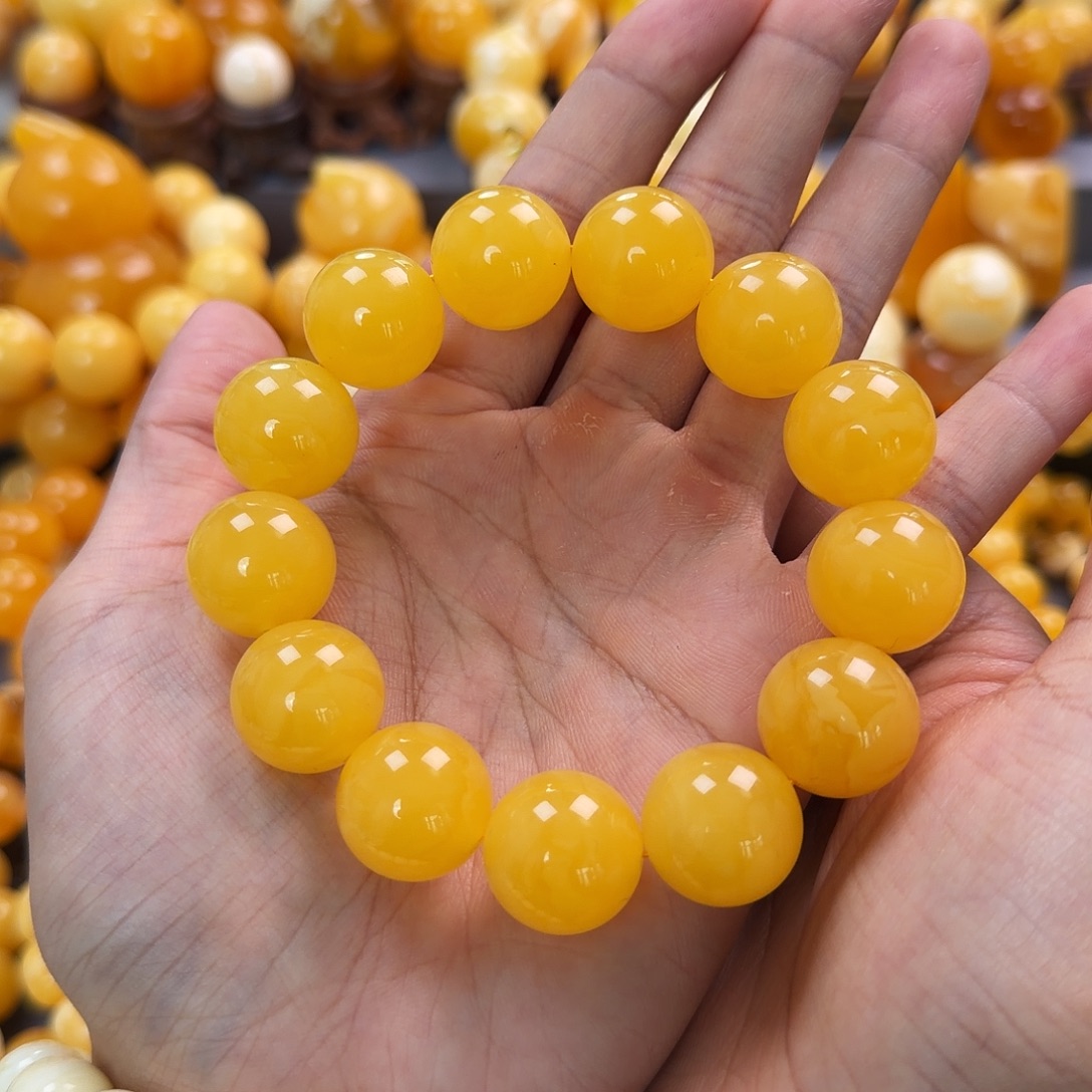 琥珀未镶嵌珠宝奇石18mm同料