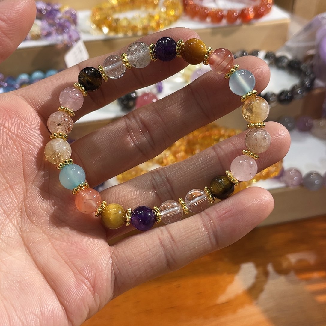 水晶未镶嵌手链多宝水晶