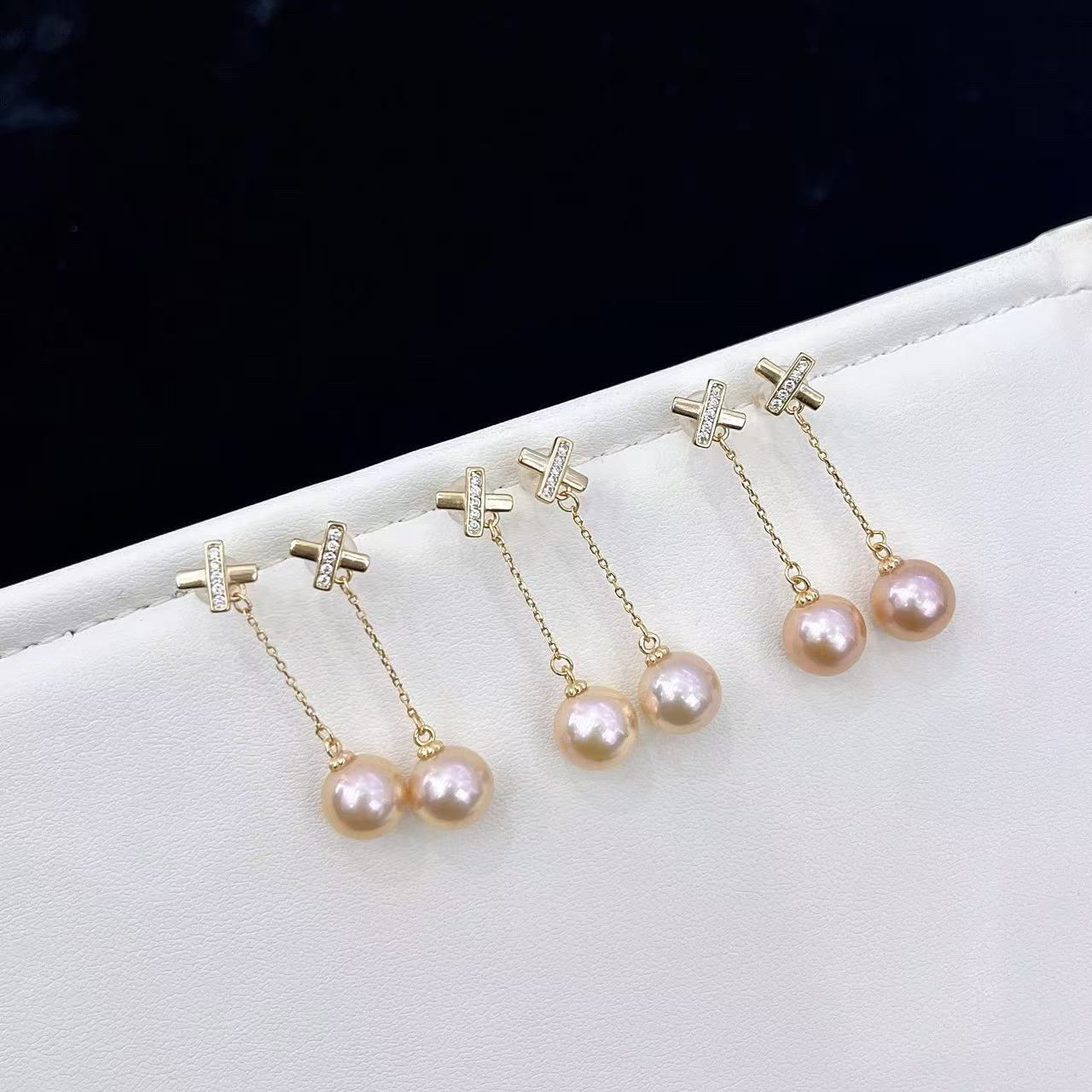 【晶雅颂】淡水耳饰 多样性发一件 约9-10mm 117KGBLK