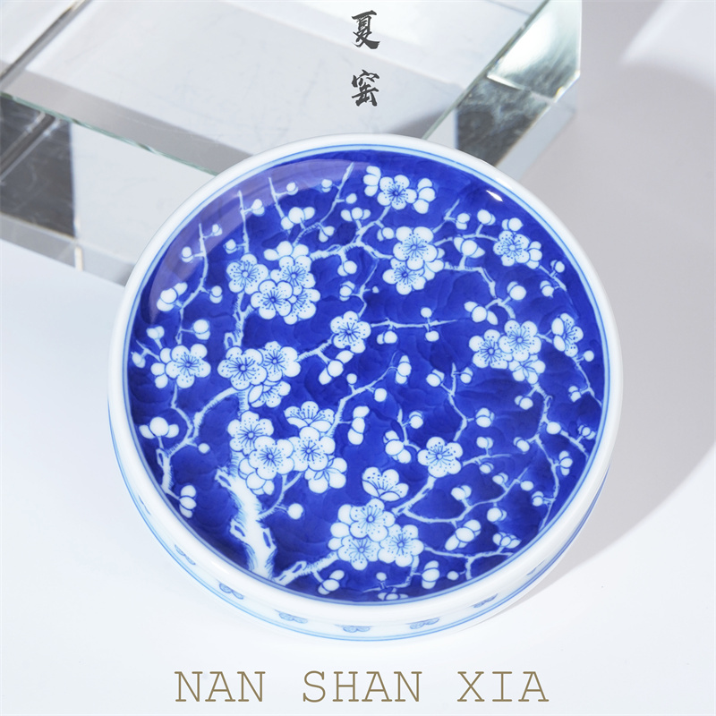 NSX3066[学茶严选]青花分水-冰梅盖置