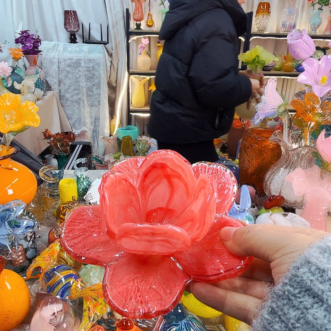 蓝***～家悦琉璃花瓶摆件