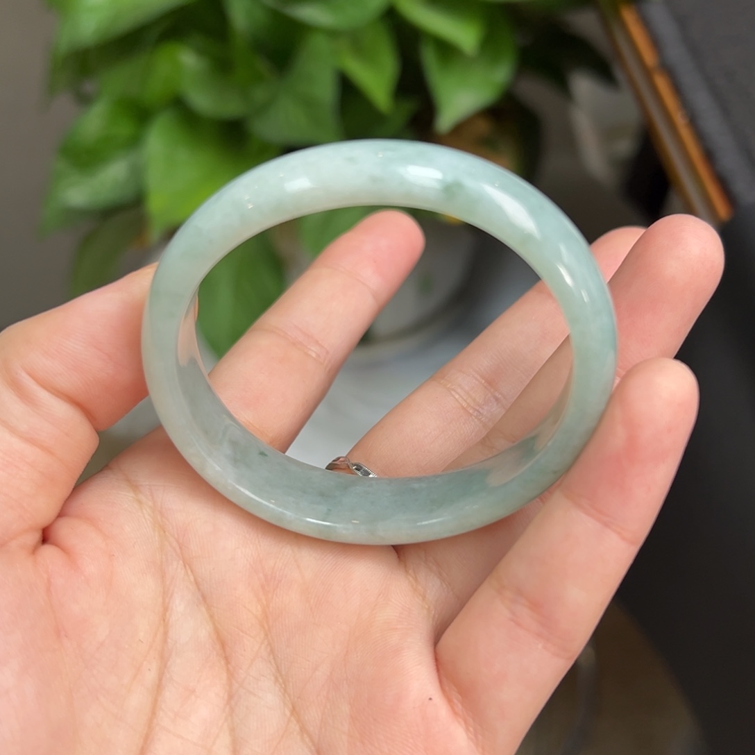 翡翠未镶嵌手镯5号52.8