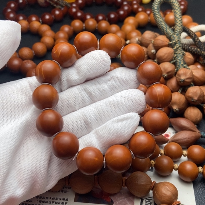 橄榄核手串/手链1.58正宗梅林铁核正圆光珠手串