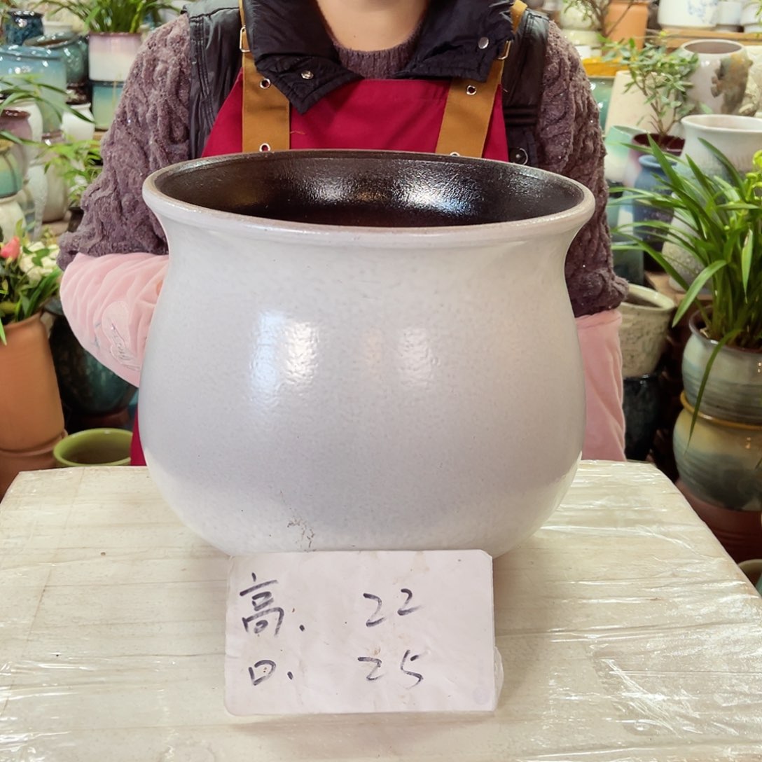 紫砂花盆高度22口径25
