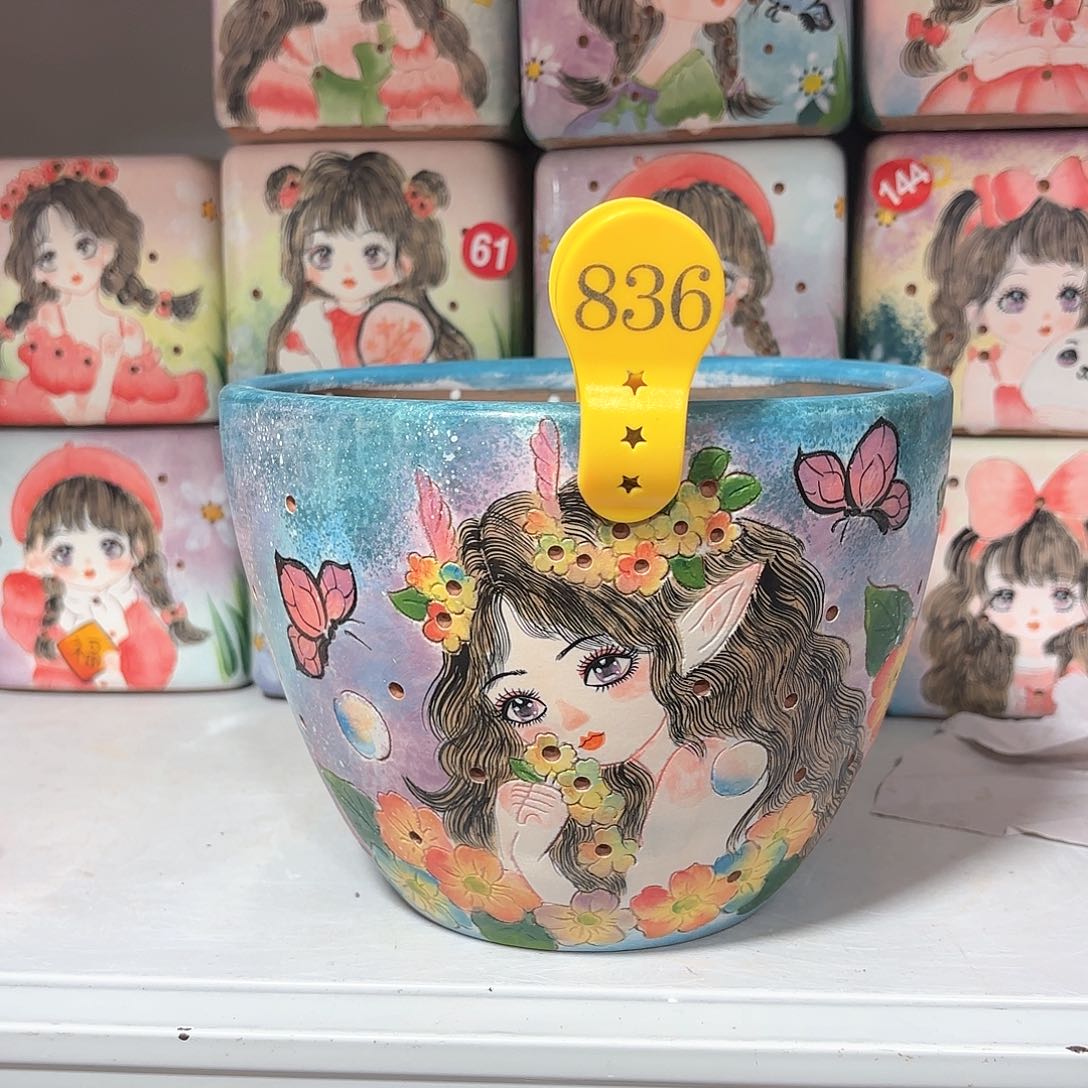 紫砂花盆手工花盆默认微瑕16/13