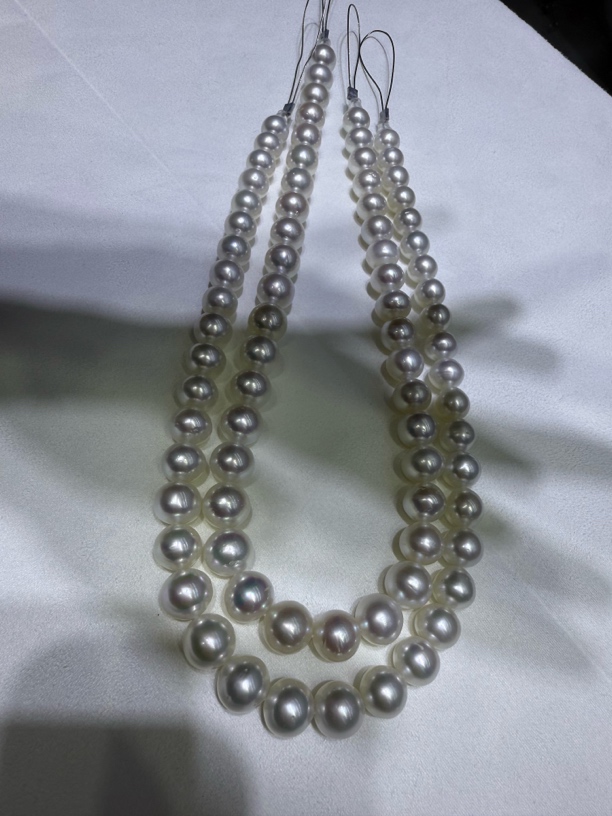 10-12近圆天然海水澳白项链