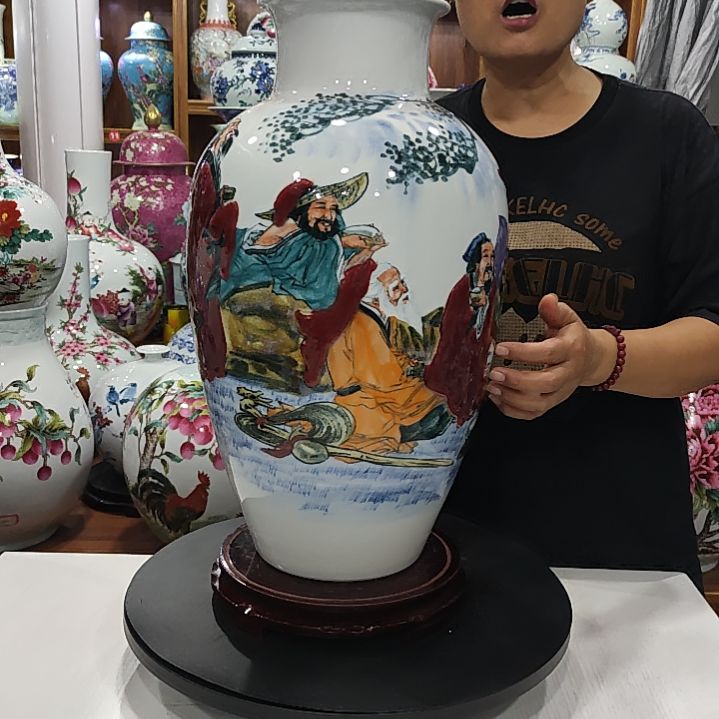 悟***空瓷片景德镇陶瓷人物瓶