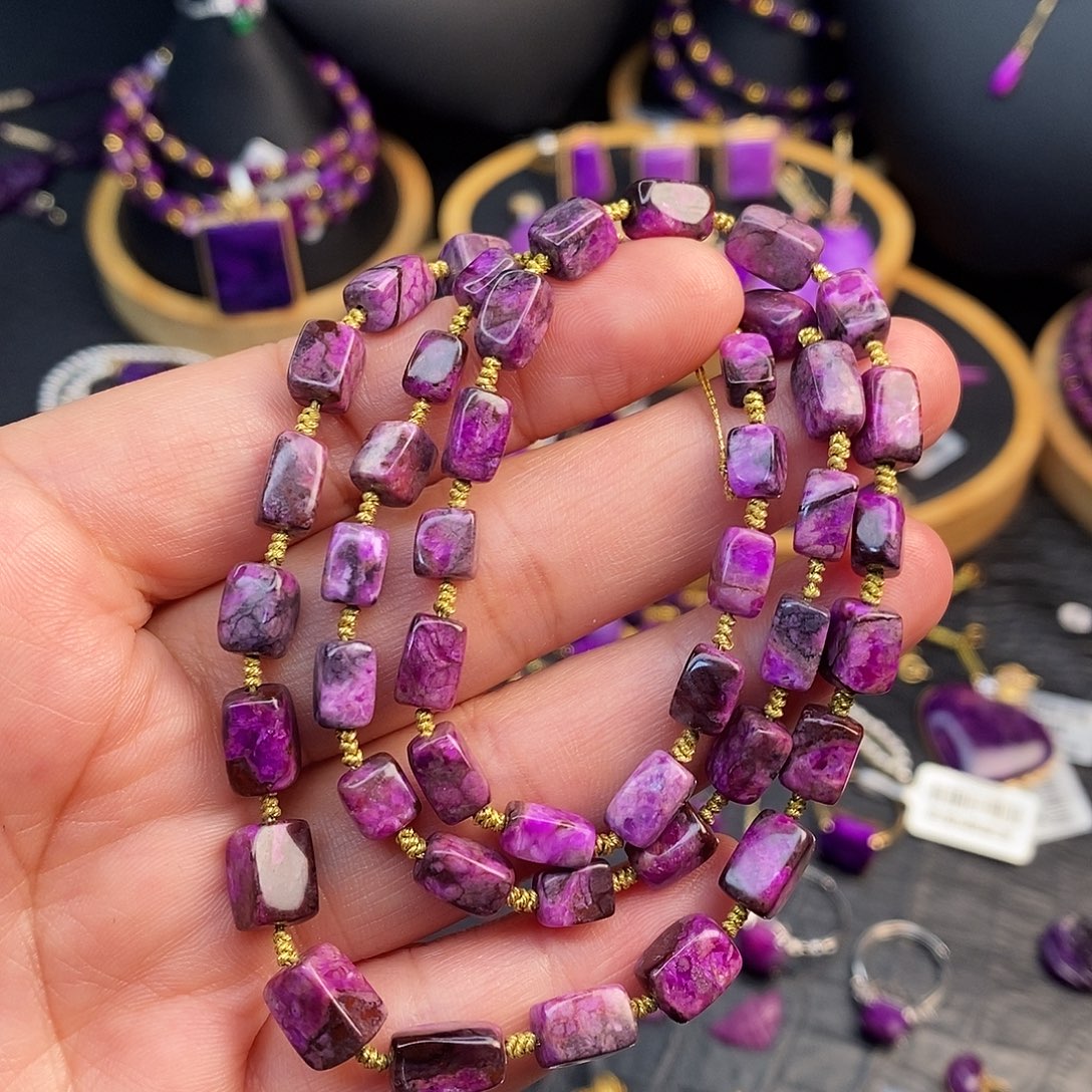 苏纪石（舒俱来）18K金镶嵌项链