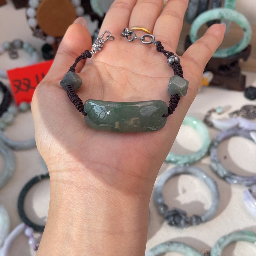 翡翠未镶嵌手链手链