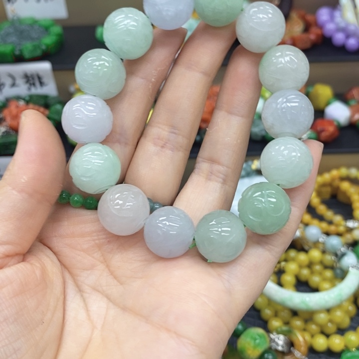 香***翡翠未镶嵌颈饰手链23