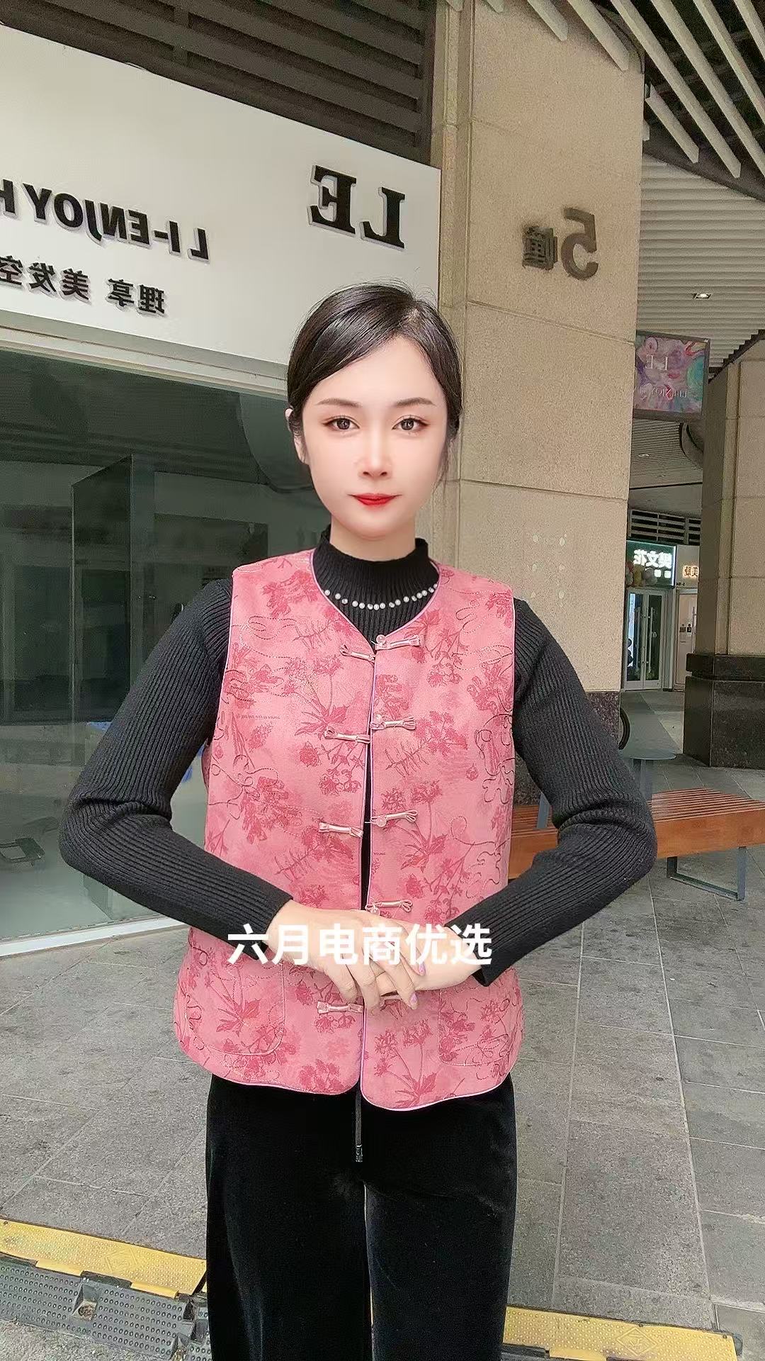 新中式国潮风夹棉加厚棉马甲女款
