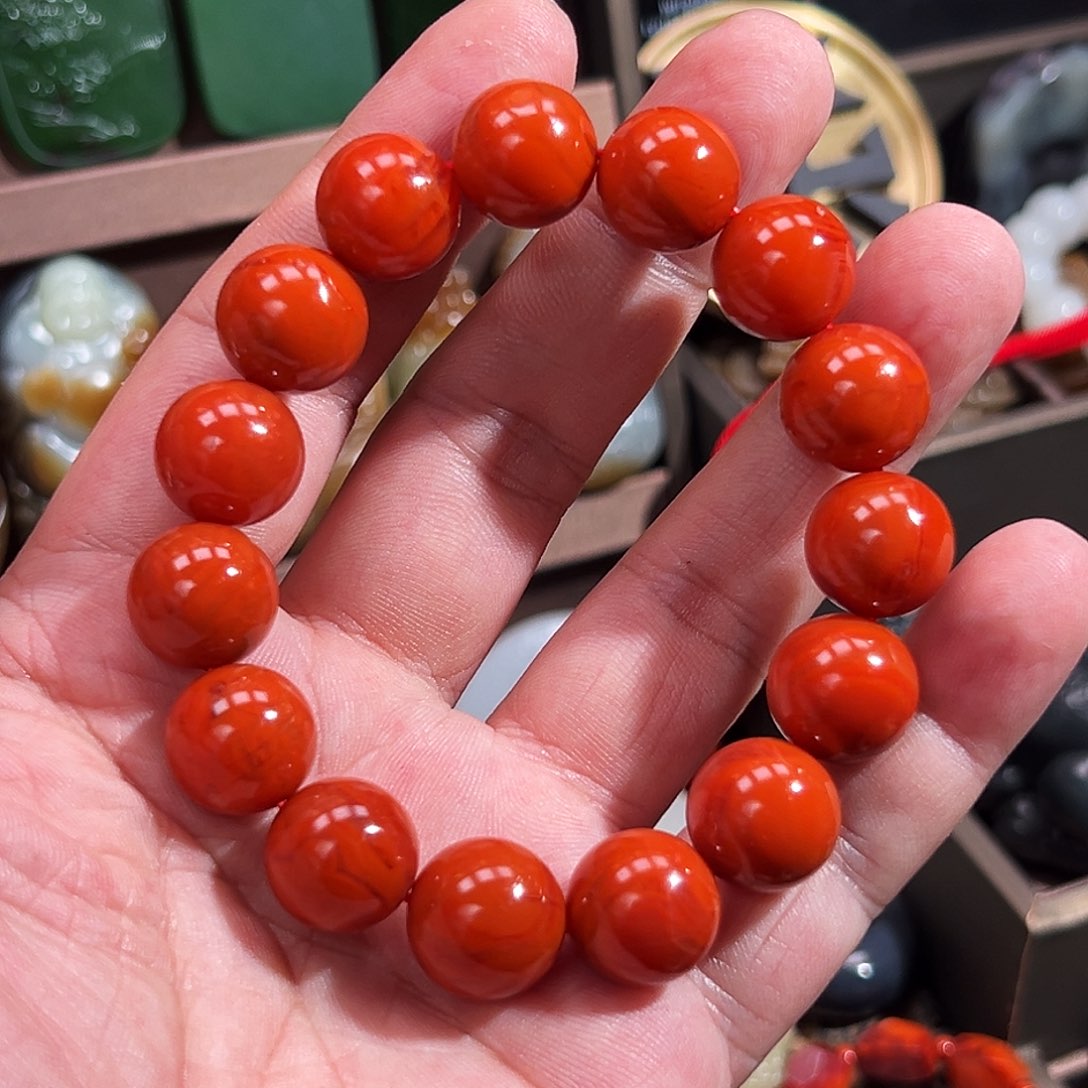 南红玛瑙手串未镶嵌老川料