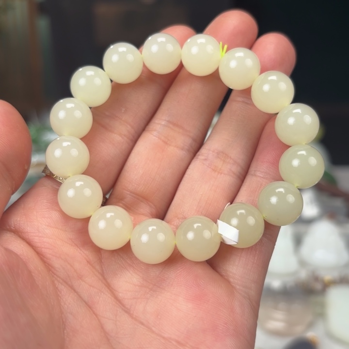 和田玉手串未镶嵌卡12