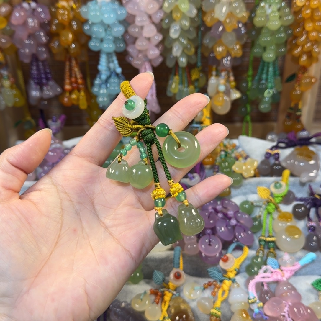 未镶嵌钥匙挂件玛瑙/玉髓