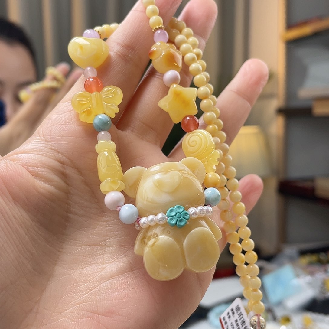 蜜蜡裸石未镶嵌蜜蜡吊坠