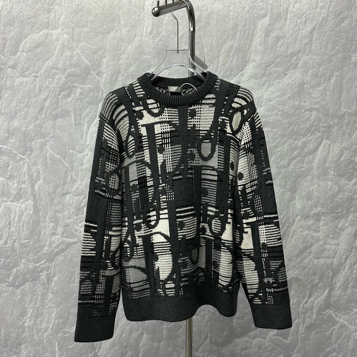 未使用 DIOR/迪奥 满印羊毛针织毛衣 S码 D17646