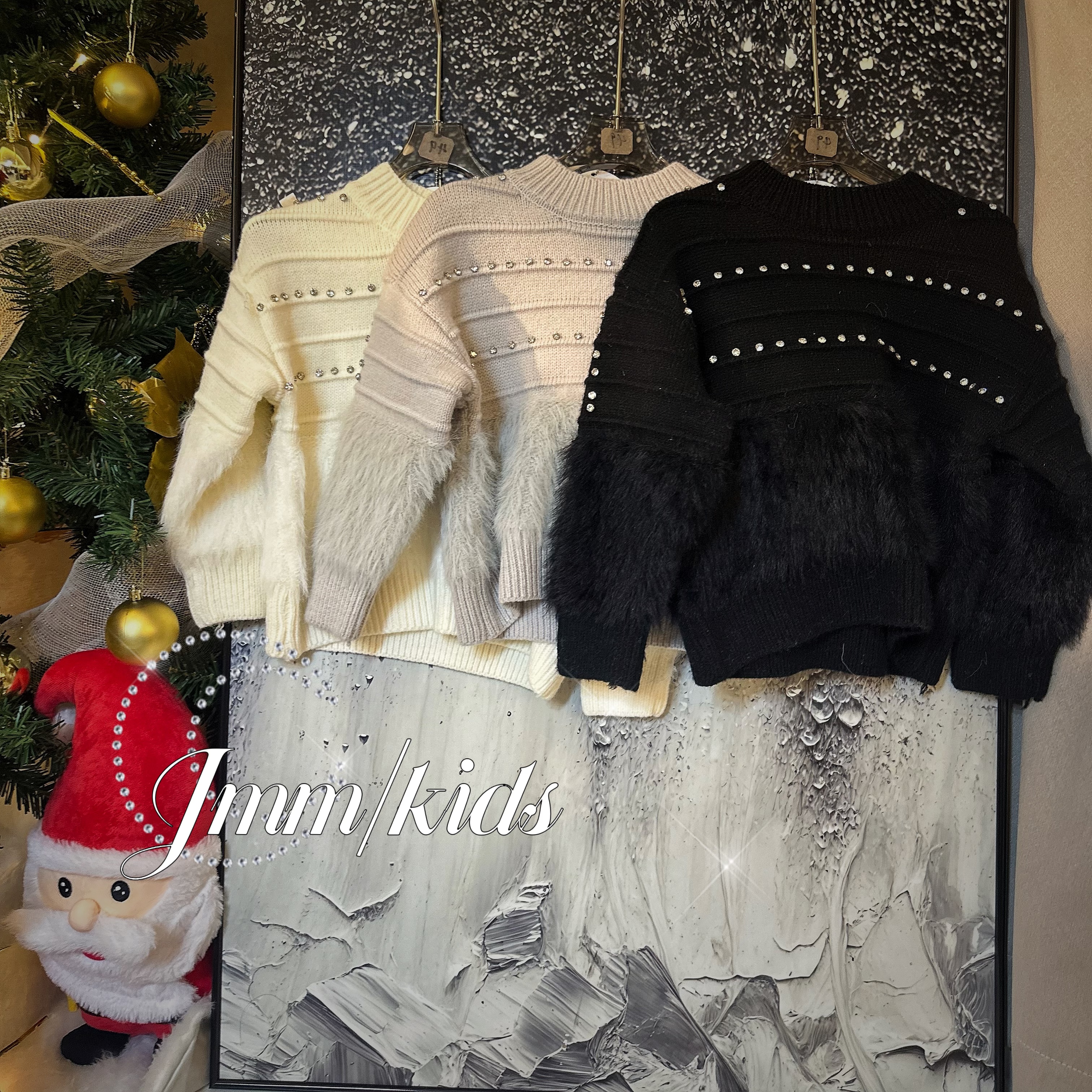 F026【秋冬款】A049 女童毛衣秋冬季中小童毛毛针织上衣内搭打底衫