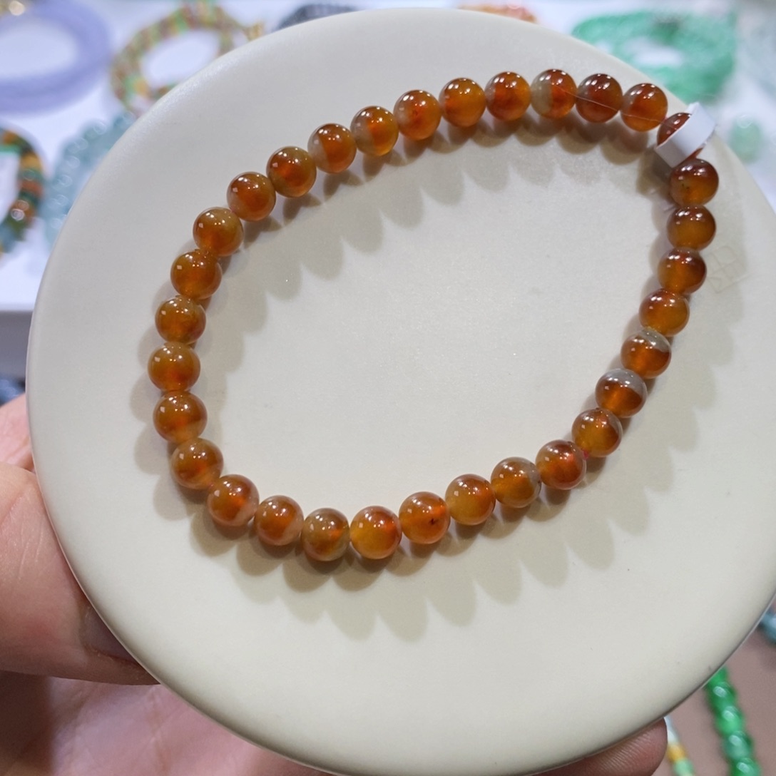 翡翠手链未镶嵌冰红手串卡5