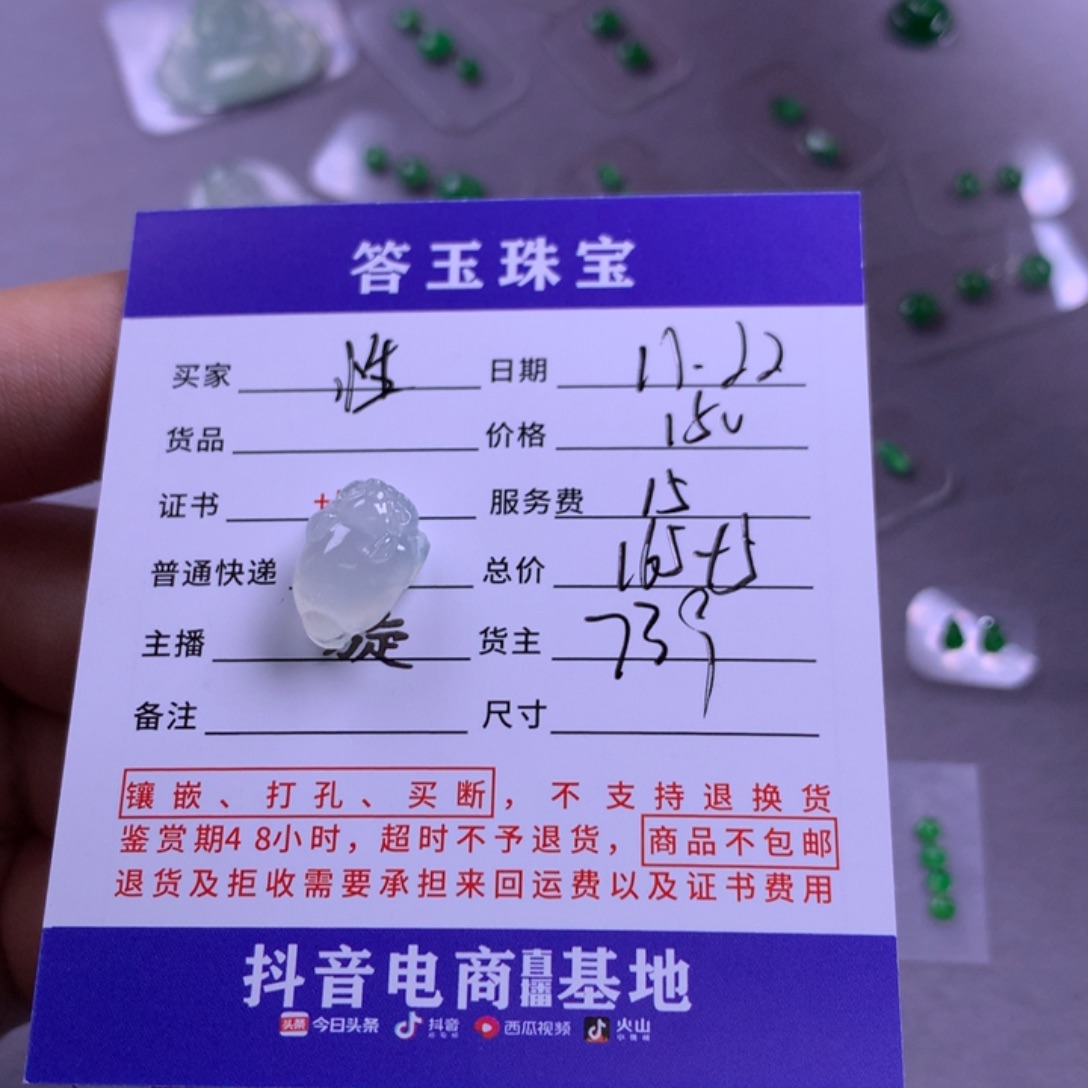 颈饰未镶嵌翡翠性****～