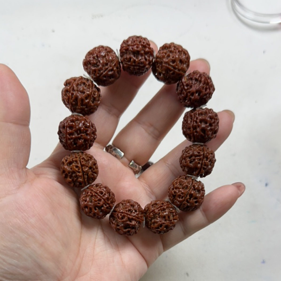 六瓣原生态满蜂窝精挑玉化大金刚菩提手串