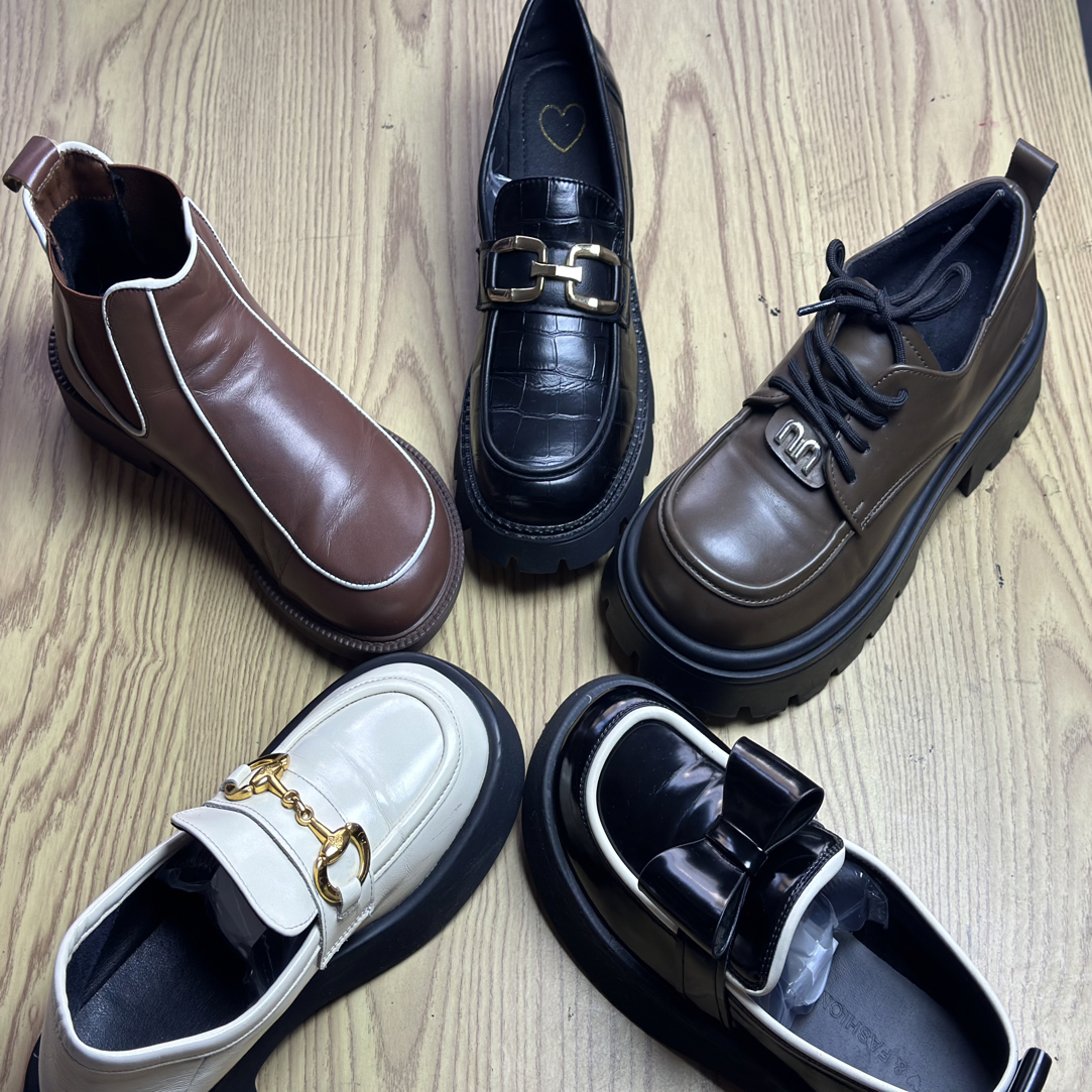 厚底乐福鞋女增高软底百搭单鞋春季新款小众设计感小皮鞋