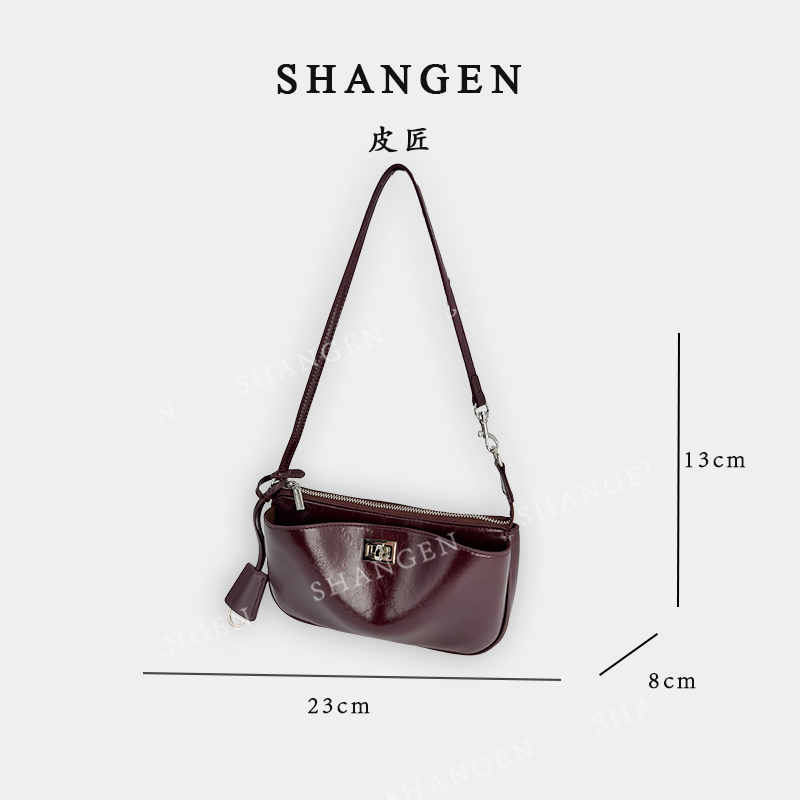 【尚恩CC】SKL-7318-咖啡色-轻奢时尚女士新款单肩斜挎包