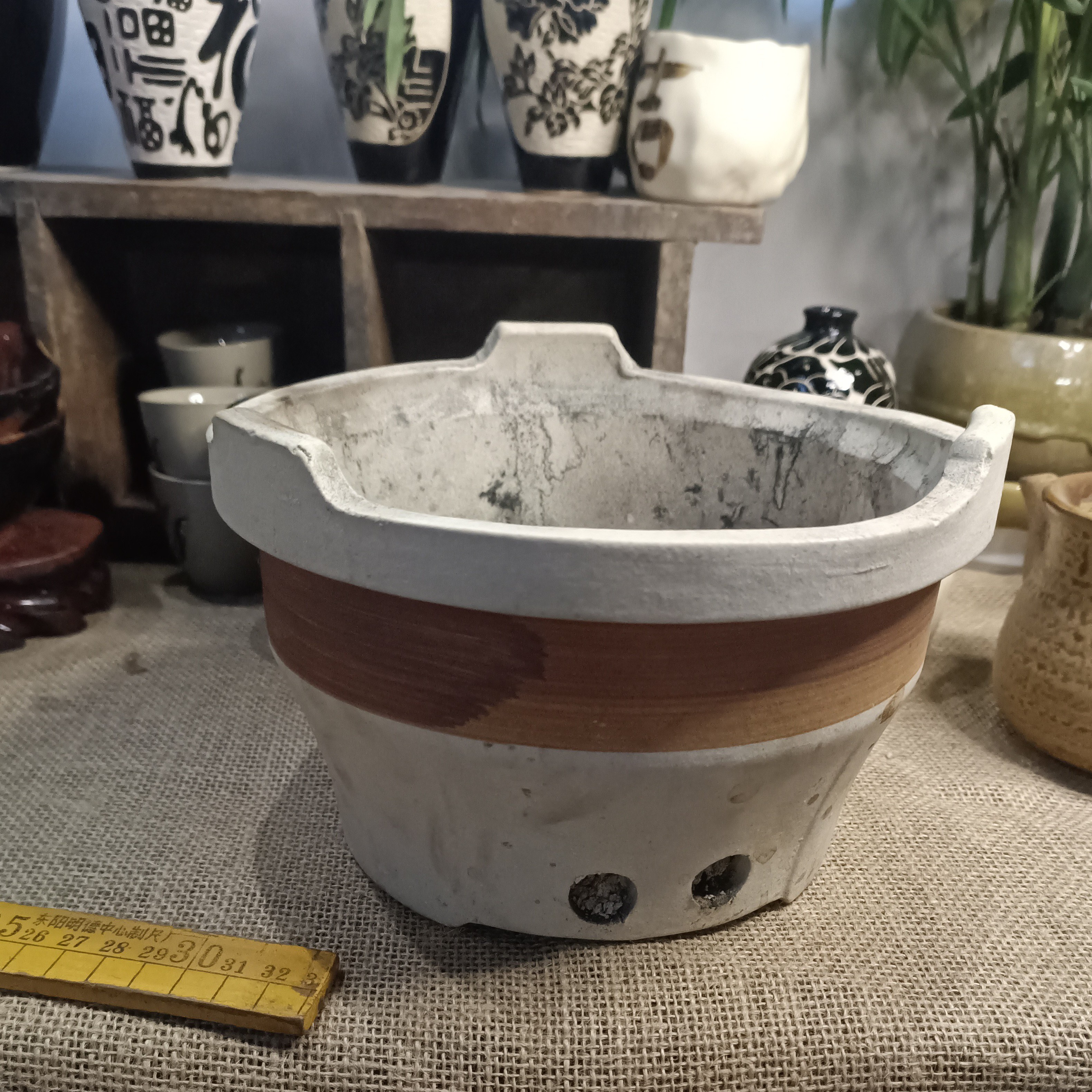 磁州窑粗瓷碳炉一套《粗瓷粗糙介意勿拍》