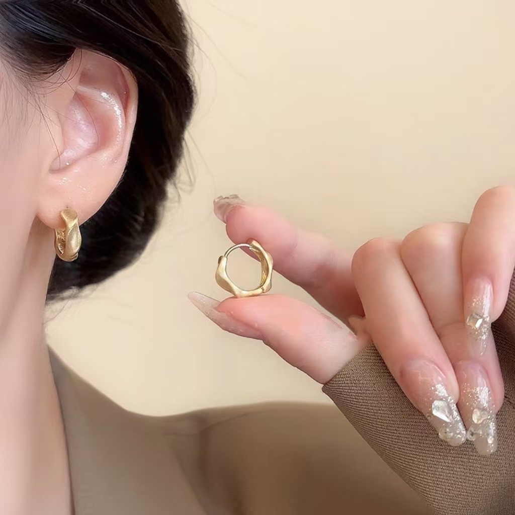 铜合金耳饰 ins简约女几何图案个性通勤耳环气质耳饰N3657A1
