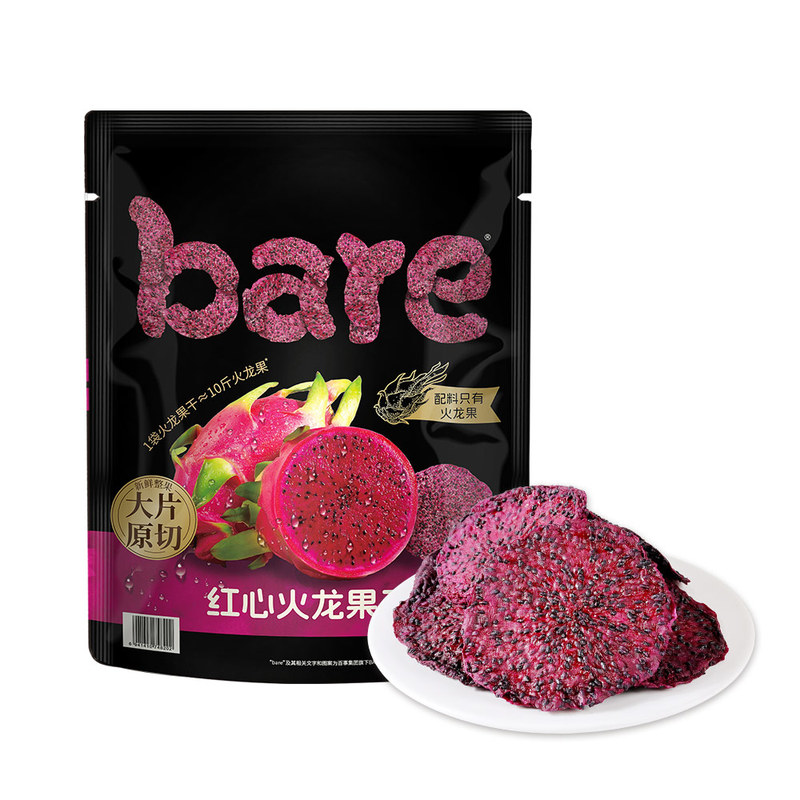 Bare 红心火龙果干400g