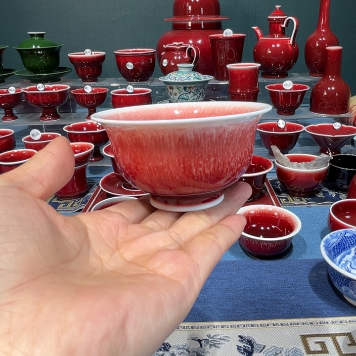 景德镇浅行窑柴窑压手杯