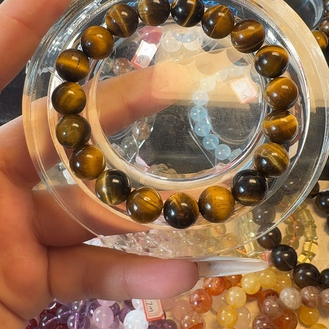 手串未镶嵌水晶黄虎眼10mm