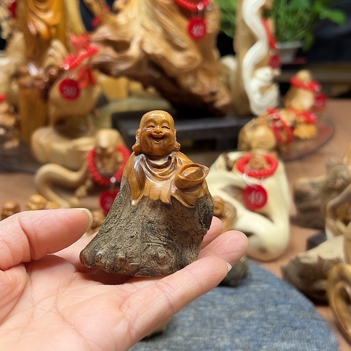 无事牌非洲檀香太行陈化崖柏摆件