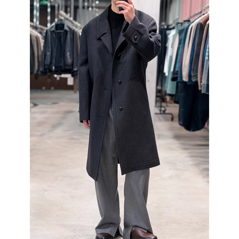 （风尚）44200版”意式鼎奢英国melton100%美利奴羊毛“单排扣大衣