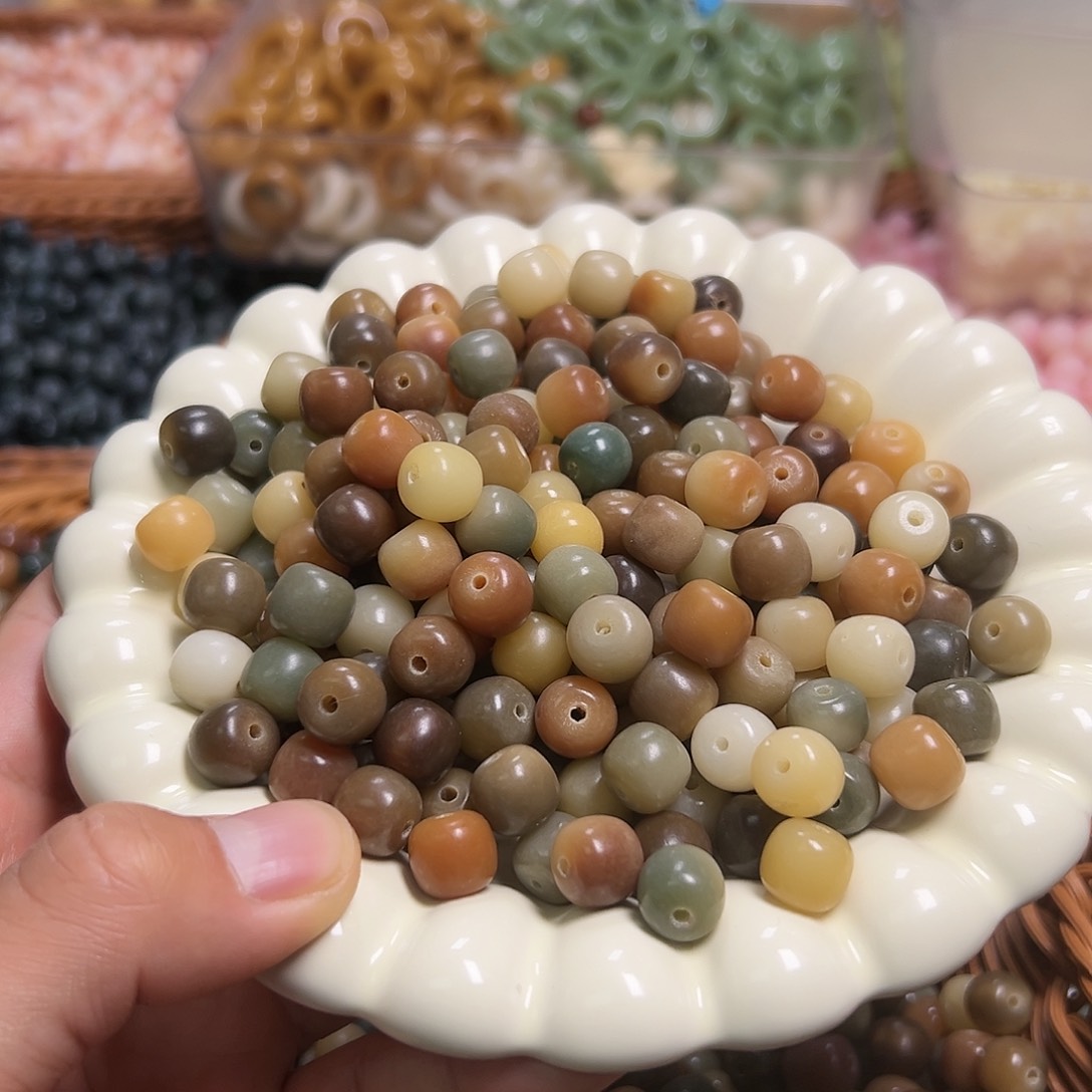 菩提根/象牙果吊坠100颗卡10敦煌桶珠微瑕