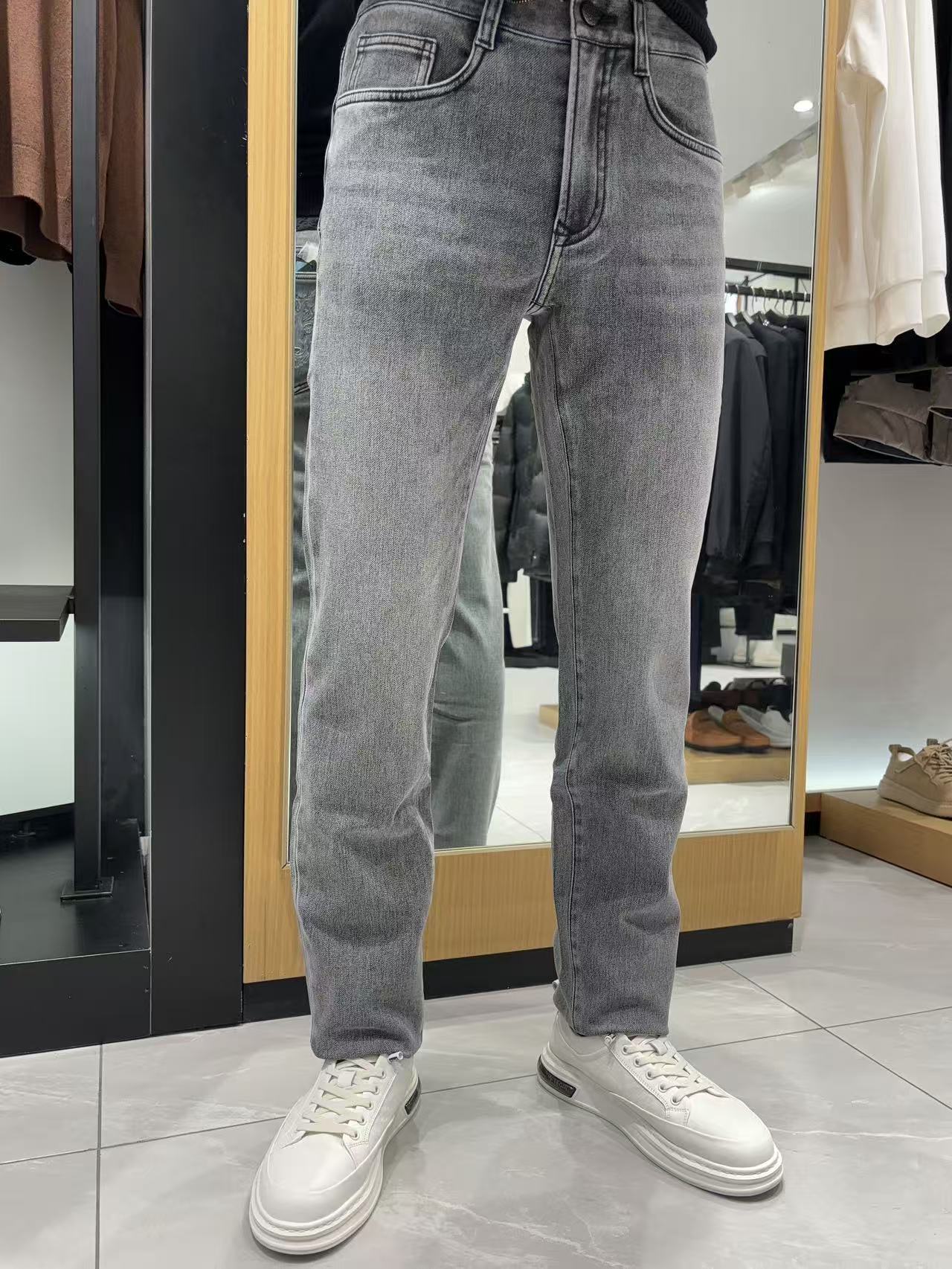 Septwolves/七匹狼24年冬季宠粉款修身保暖牛仔裤（3528）