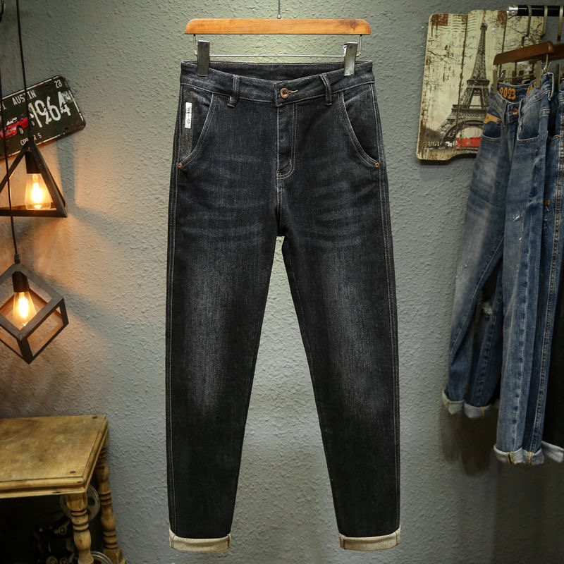 牛仔裤春季男长裤水洗韩版直筒秋冬潮流男士小脚裤裤子弹力