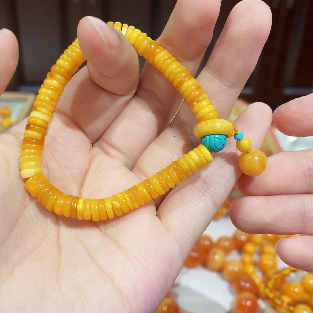 未镶嵌蜜蜡手链手串