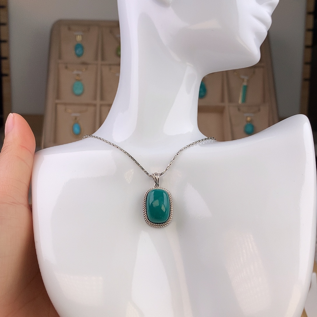 绿松石未镶嵌吊坠(不含链)