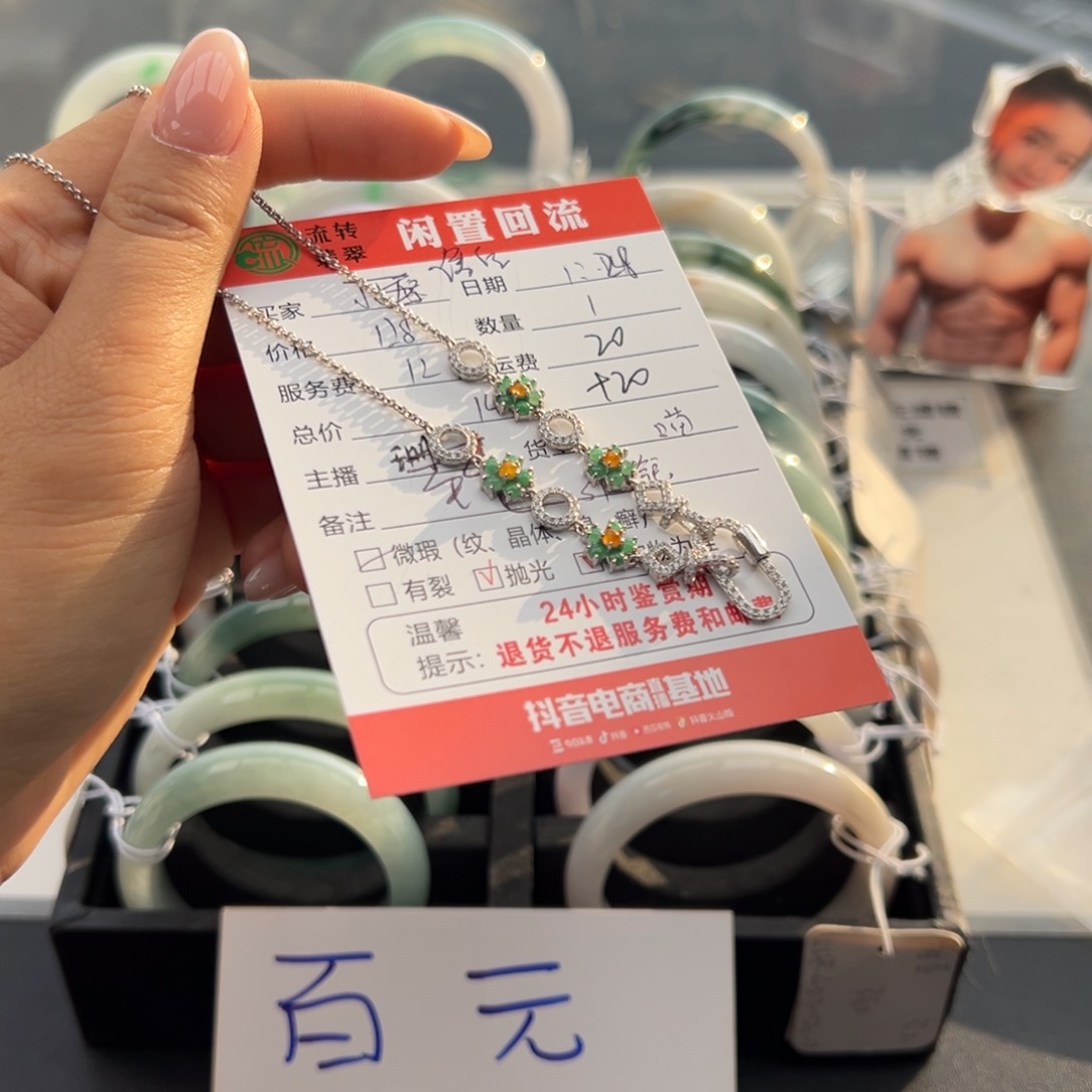 颈饰银S925镶嵌翡翠✨****✨