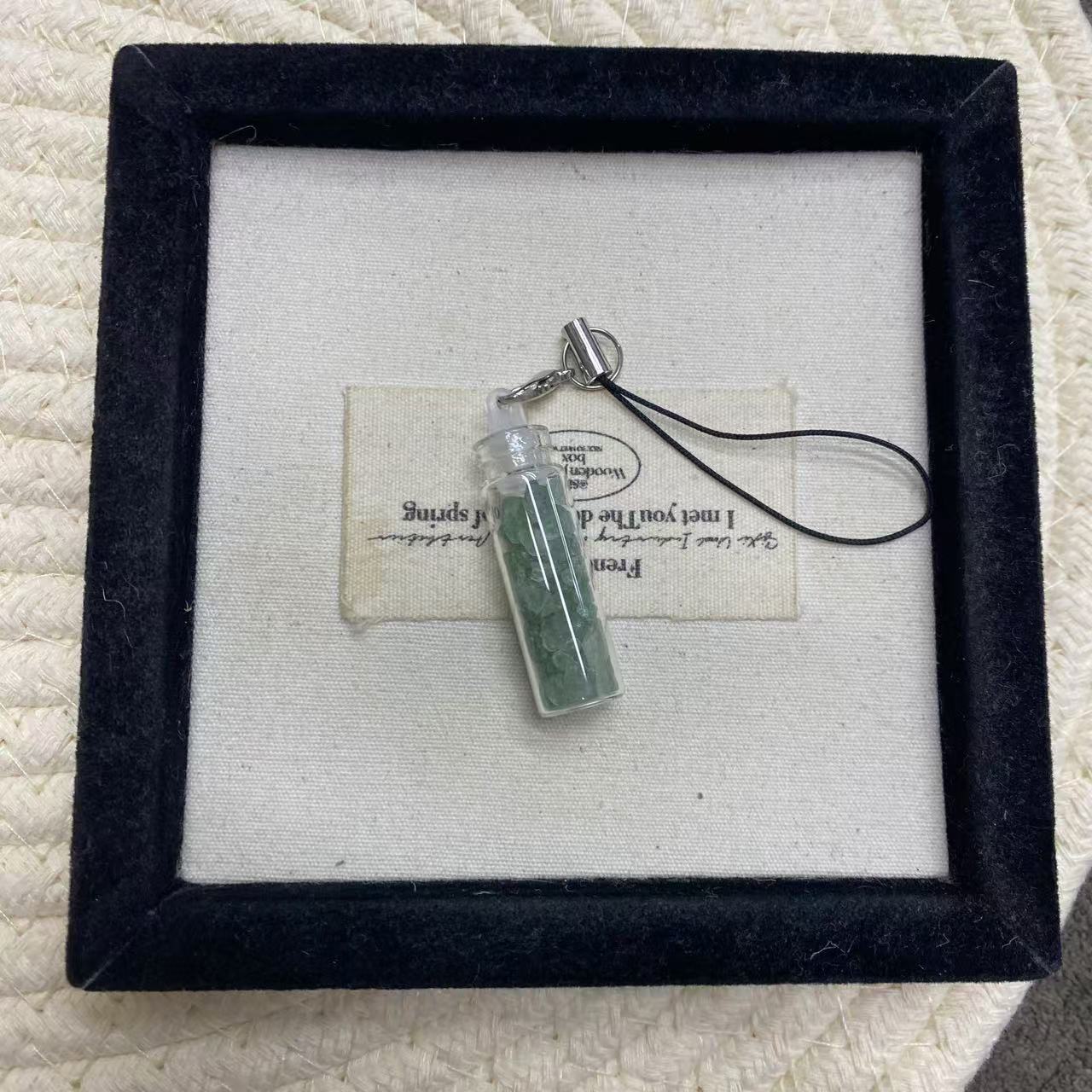 天然水晶碎石吊坠可作包包挂手机挂许愿瓶挂件礼物