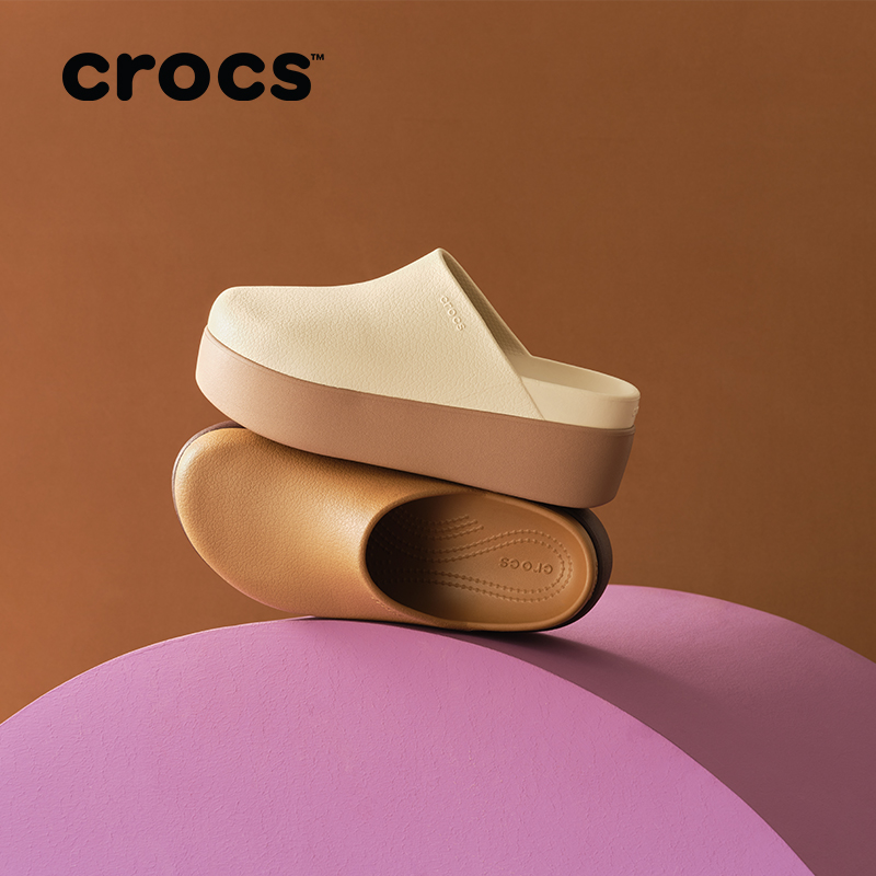 CROCS/卡骆驰【板栗云朵洞洞鞋】包头拖凉鞋时尚女鞋厚底鞋|209869
