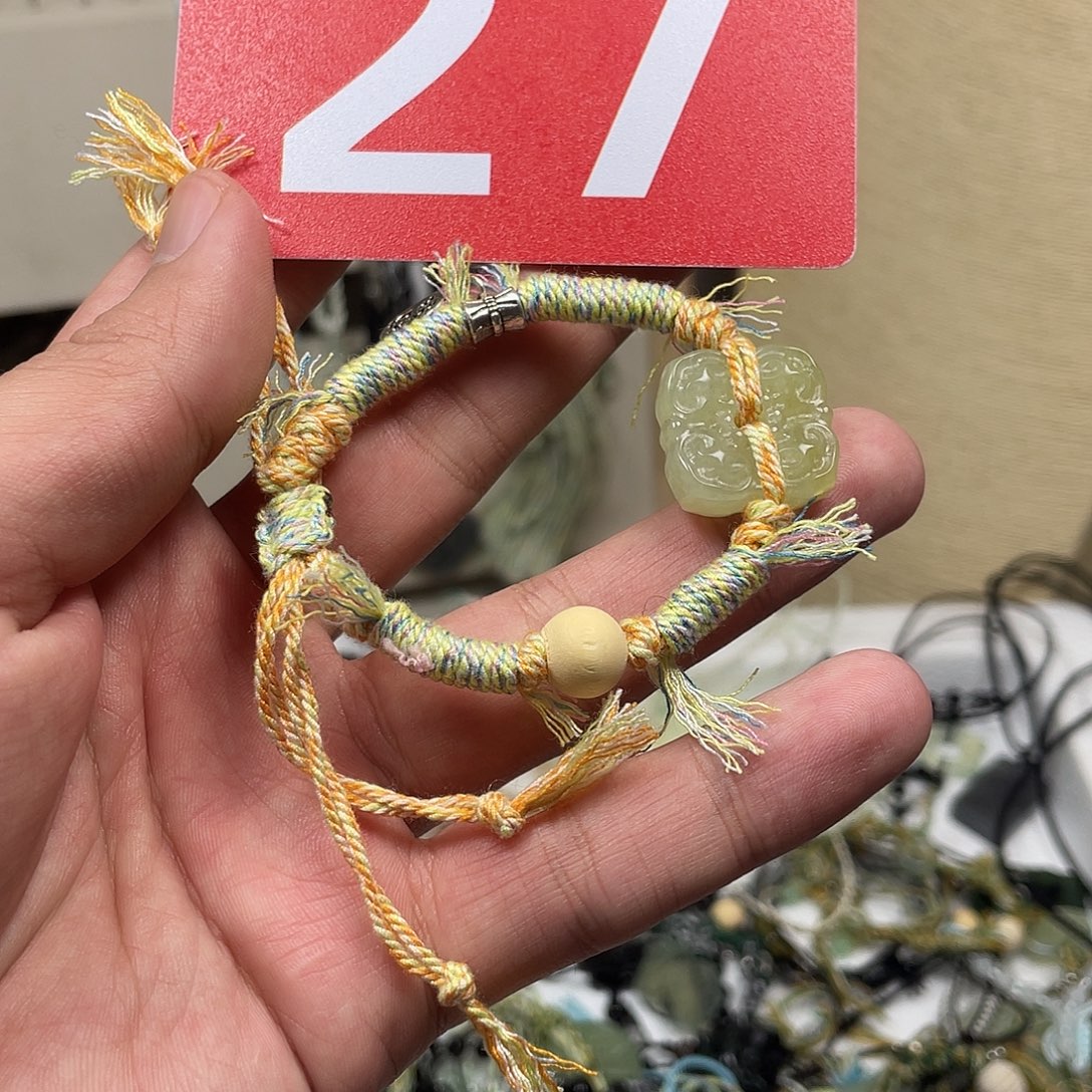 蛇纹石玉合金颈饰