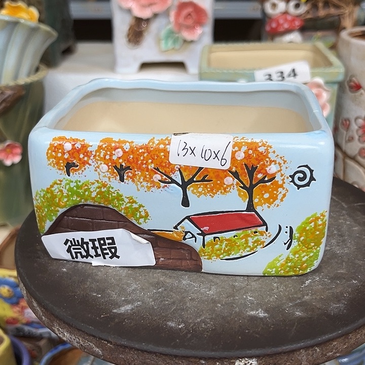 紫砂花盆粗陶材质多肉花盆