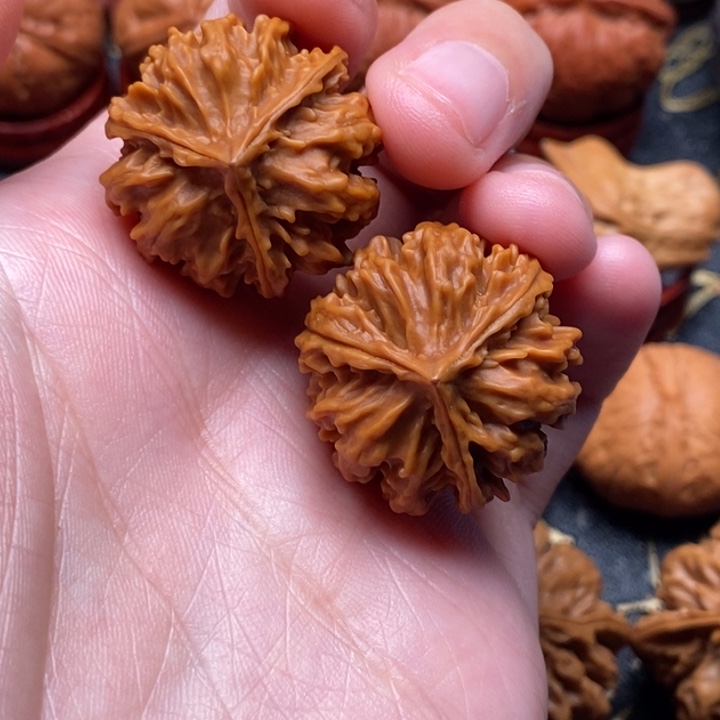 @***数文玩核桃吊坠三棱 