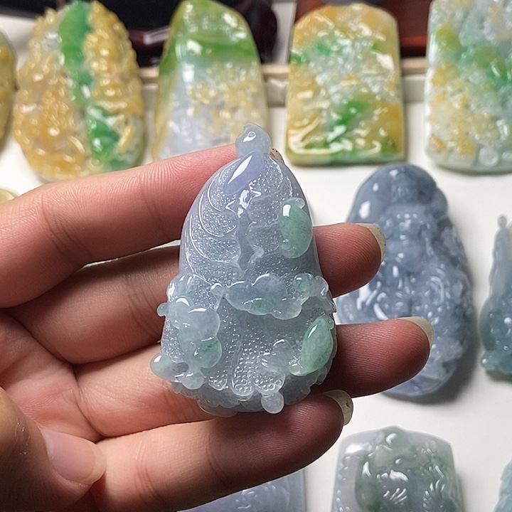 未镶嵌挂件翡翠白菜