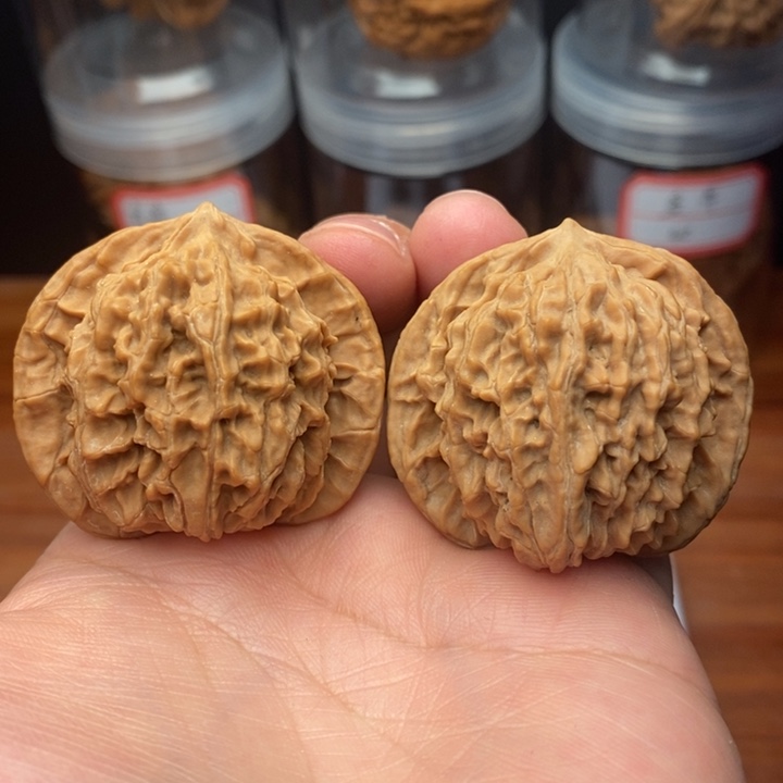 把件文玩核桃麻核桃盘龙纹42