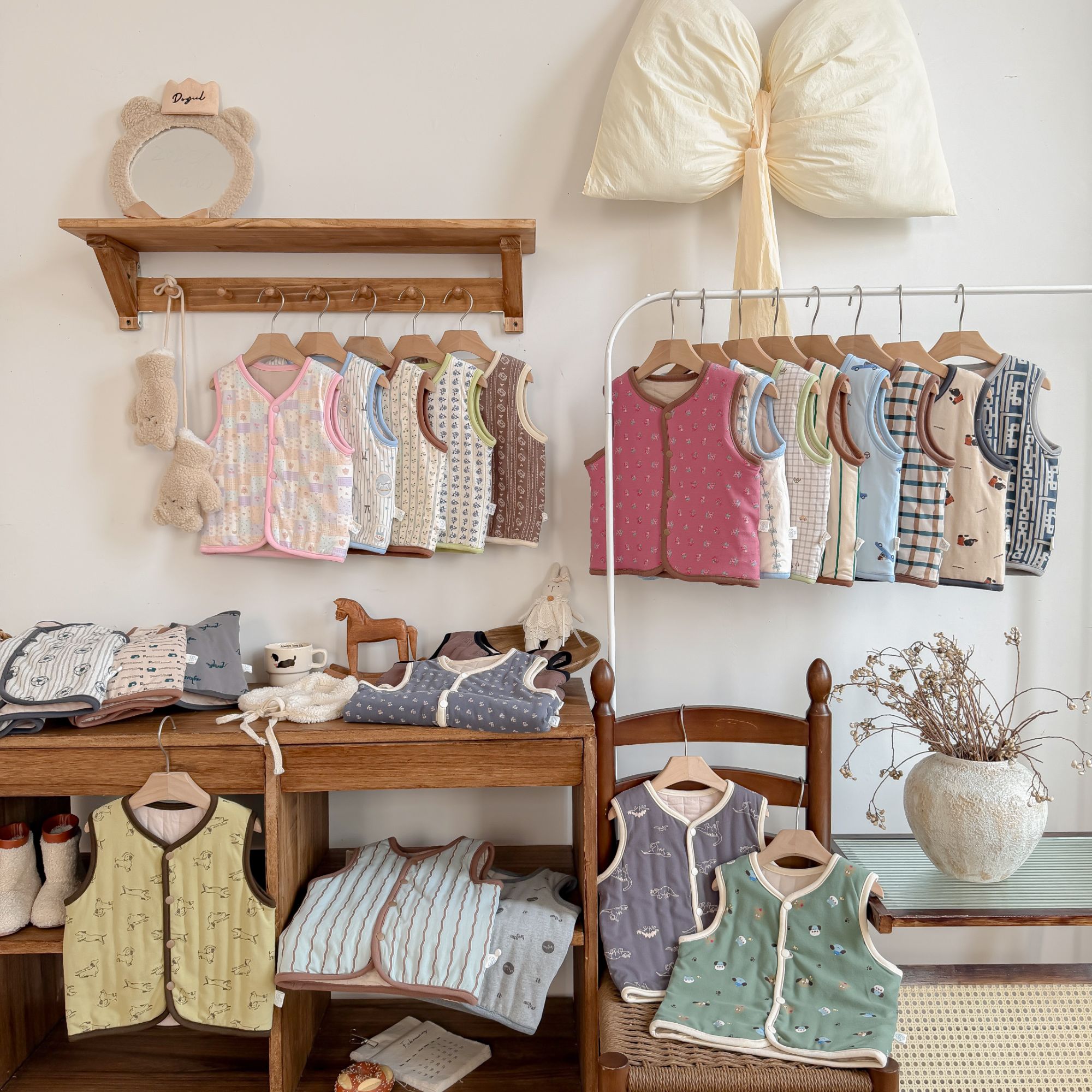 番茄番薯100%纯棉花卡通马甲童装儿童男女童保暖坎肩宝宝内搭