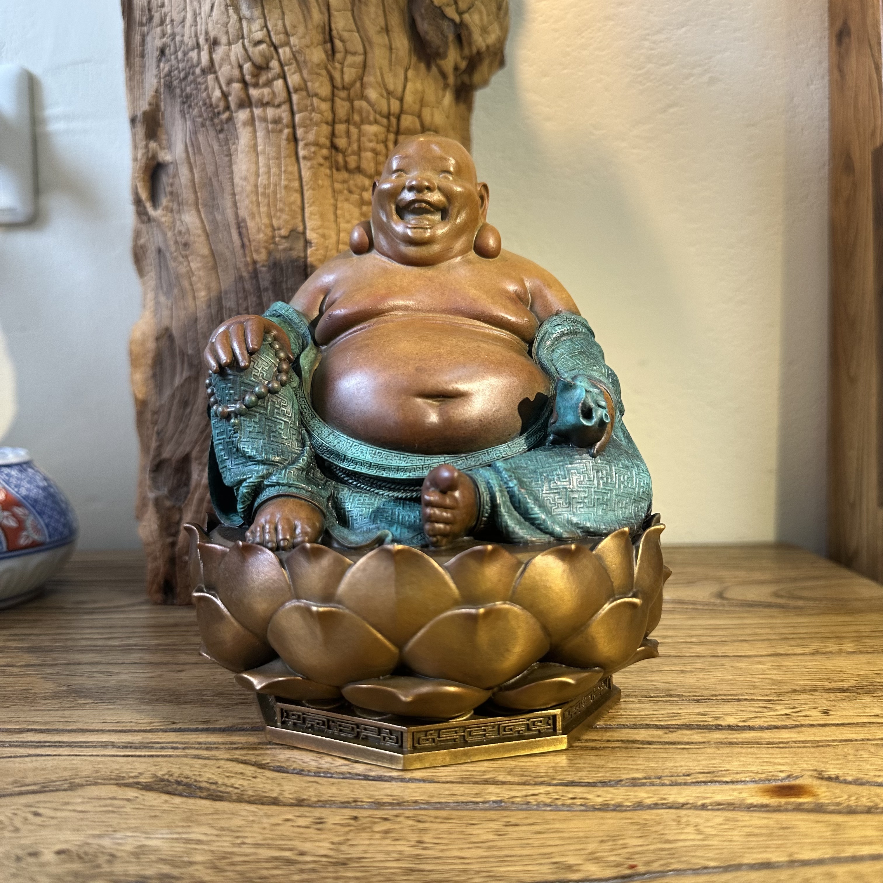 双12 全铜限量款 大肚能容弥勒佛 未来佛 中式原创手工铜器摆件