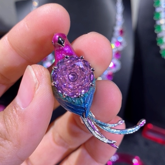 银S925镶嵌颈饰红宝石