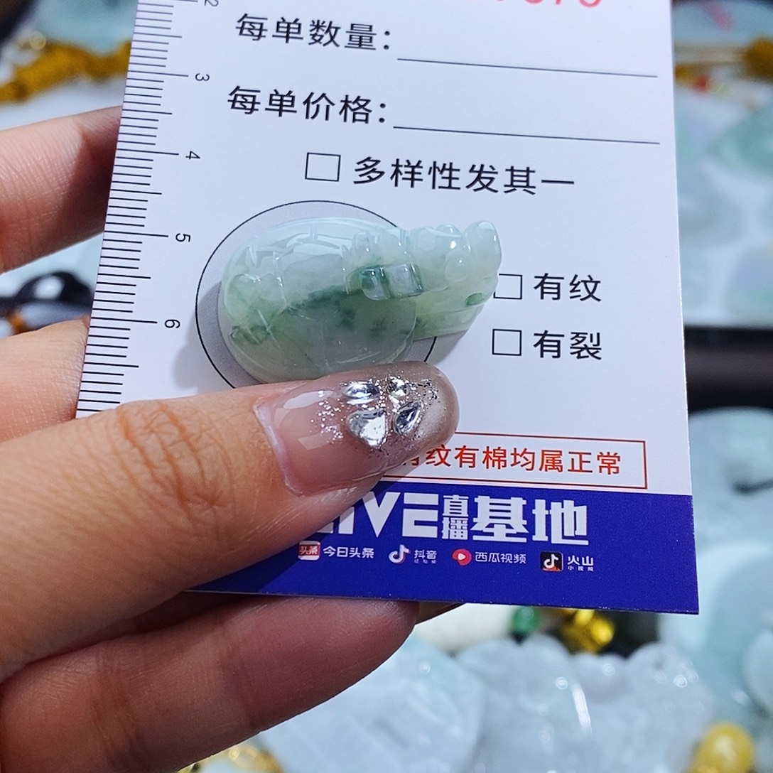 翡翠未镶嵌颈饰7670